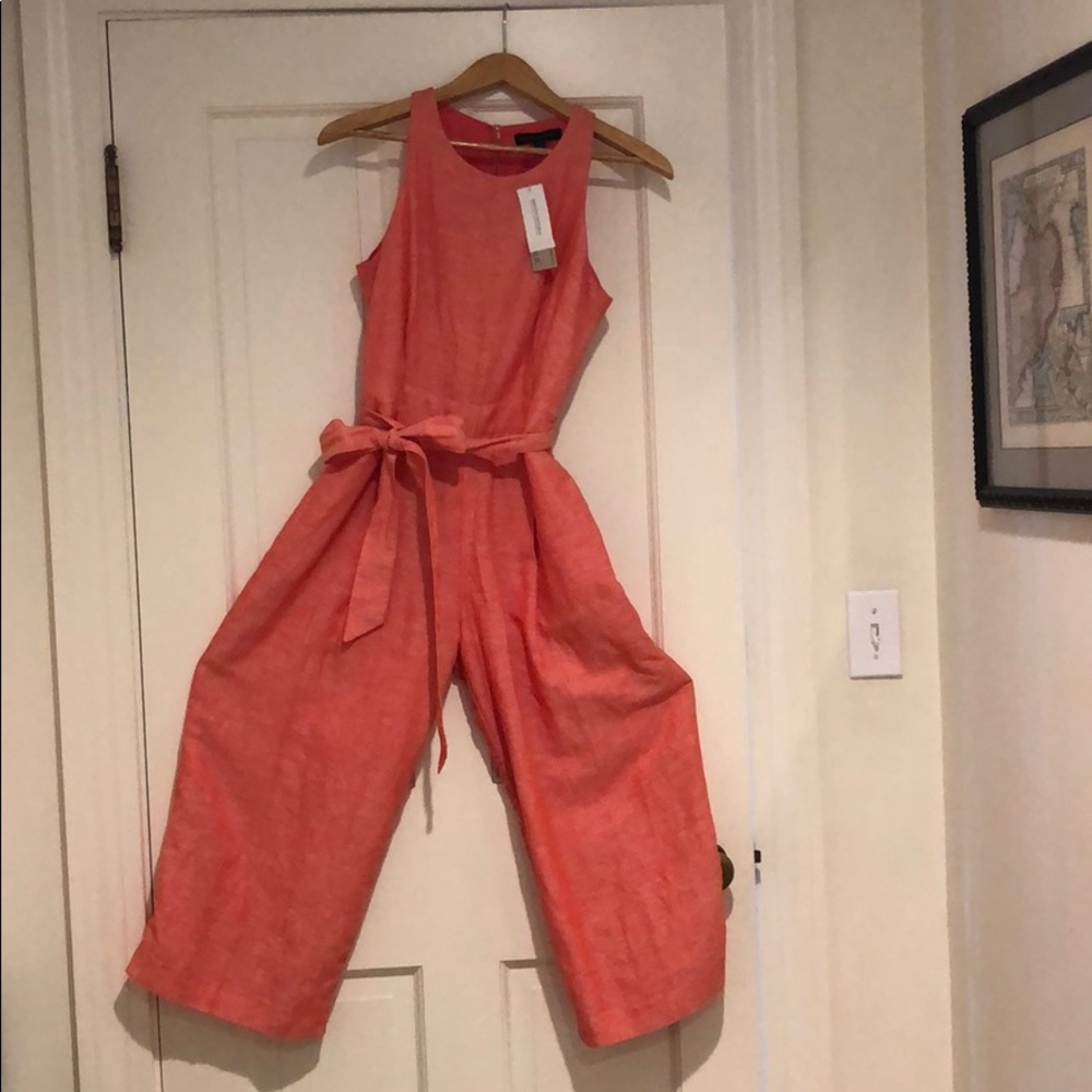 Banana Republic Linen-Cotton Cropped Jumpsuit